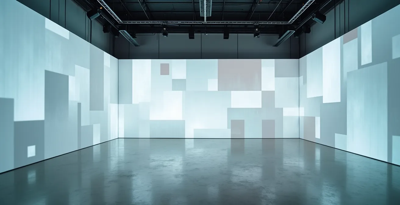 Sistema modulare di elementi grafici astratti per video mapping teatrale riutilizzabili