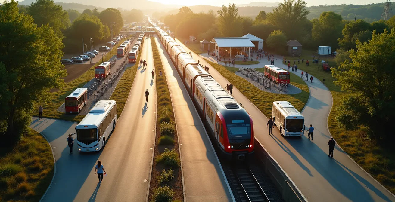 Trasporto pubblico e mobilità sostenibile per raggiungere un festival