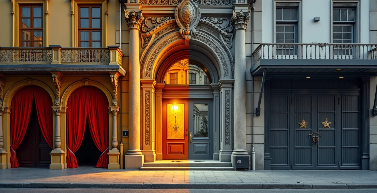 Contrasto visivo tra l'apertura del mercato sudamericano e la chiusura del mercato britannico per la musica italiana